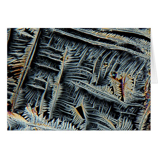 Dendritic crystals under the microscope cards (Front Horizontal)