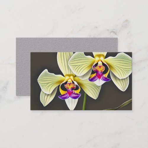 Dendrobium Bamboo Orchid Triptych Business Card