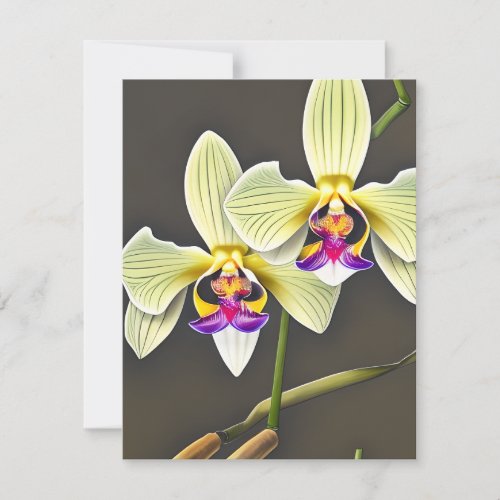 Dendrobium Bamboo Orchid Triptych Holiday Card