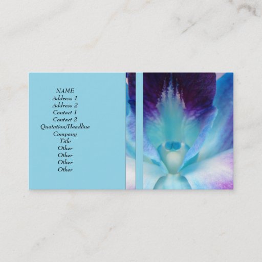 Customizable Dendrobium Orchid Business Card