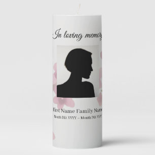 Dendrobium orchid funeral memorial pillar candle
