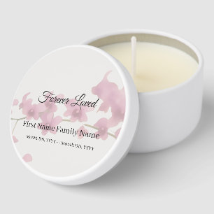 Dendrobium orchid funeral mini candle favors