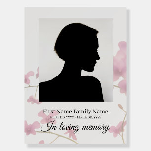 Dendrobium orchid funeral welcome sign foam bord