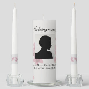 Dendrobium orchid memorial funeral unity candle set