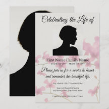 Dendrobium orchid memorial invitation