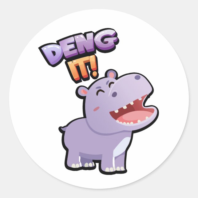 Deng It! Sticker (Front)