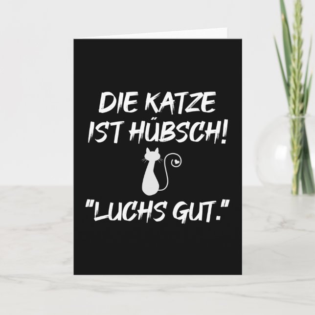 Denglish Pretty Cat Lynx Good For Teachers Card (Front)