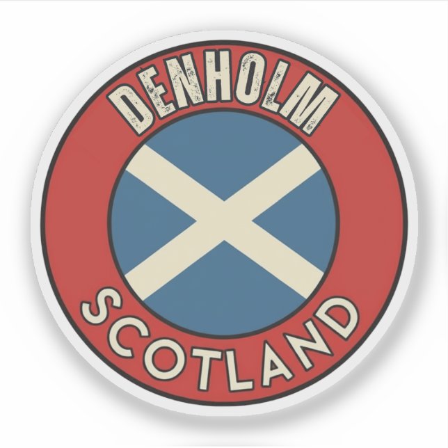 Denholm, Scotland Sticker (Front)