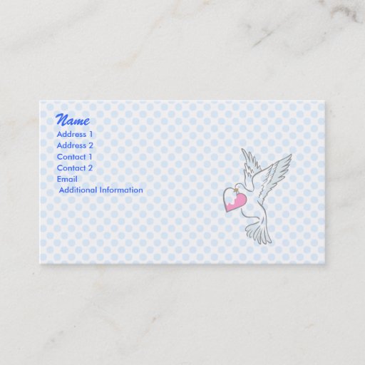 Customizable Denice Dove Business Card Templates