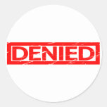 Denied Stamp Classic Round Sticker