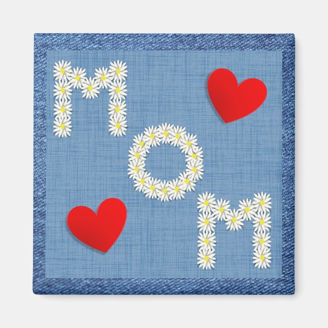 Denim and Daisies Mother's Day  Magnet (Front)