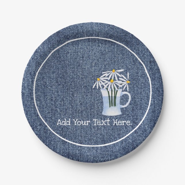 Denim And Daisys Paper Plates (Front)