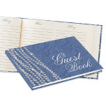 Denim And Diamond Birthday Party Guest Book at Zazzle