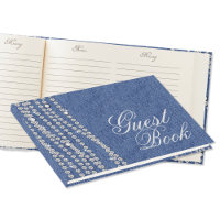 Denim and Diamond Birthday Party Guest Book