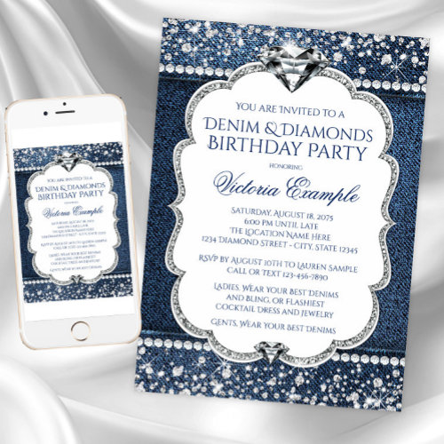 Denim and Diamonds Benefit Fundraiser Invite Template Set — TidyLady  Printables