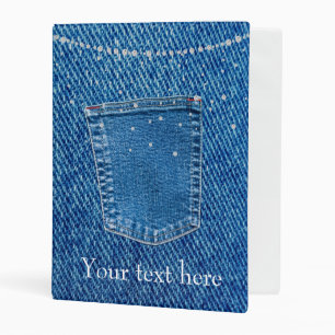 Denim and Diamond Jeans Pocket Mini Binder