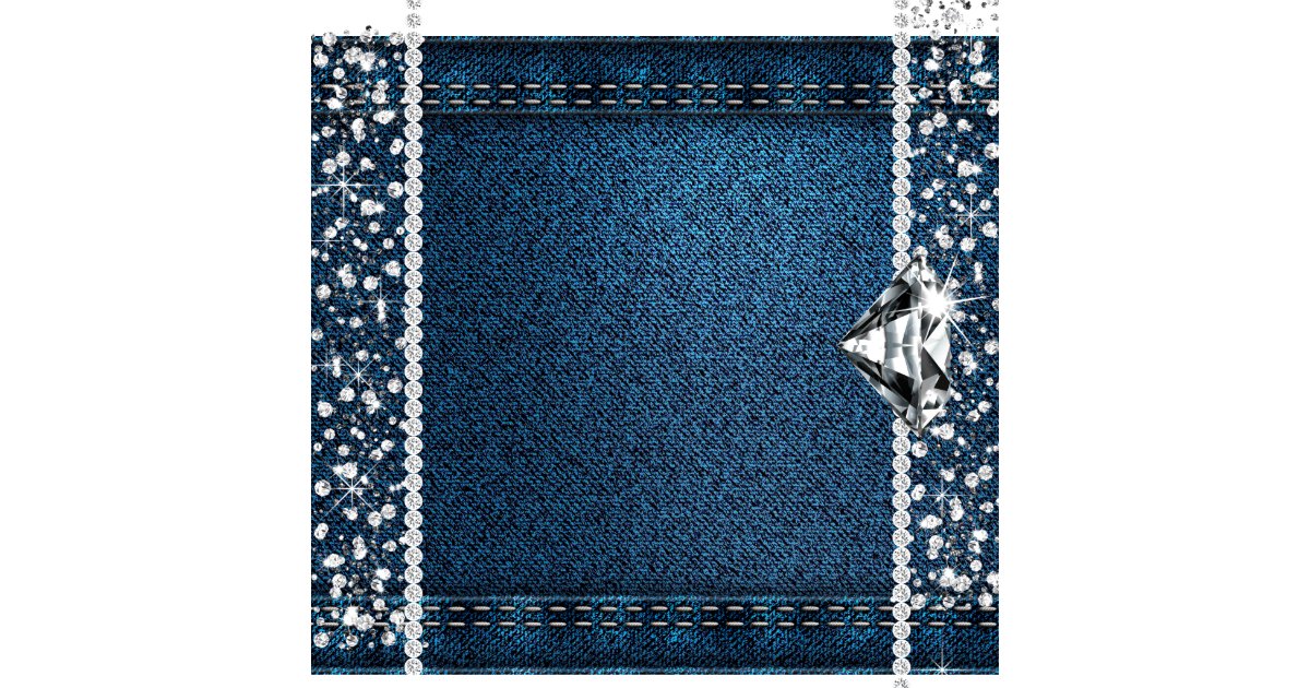 Denim and Diamond Photo Backdrop Photo Booth | Zazzle