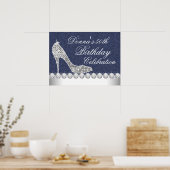 Denim and Diamonds Birthday Party Poster | Zazzle