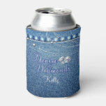 Denim And Diamonds Can Cooler at Zazzle