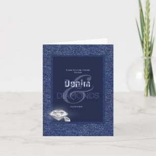 Denim and diamonds invitation
