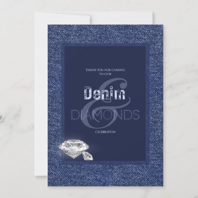 Denim and diamonds invitation (Front)