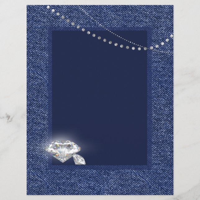 Denim and diamonds invitation (Front)
