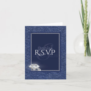 Denim and diamonds invitation