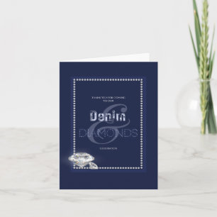 Denim and diamonds invitation