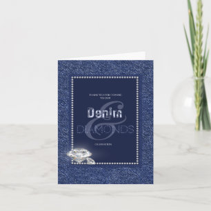 Denim and diamonds invitation