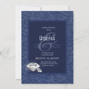 Denim and diamonds invitation