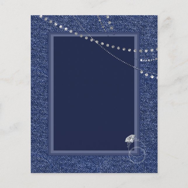 Denim and diamonds Paper Sheet (Front)