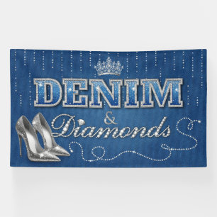 Denim and Diamonds party Banner