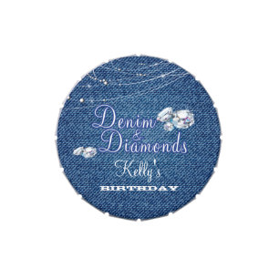 Denim and Diamonds Party Candy Tin
