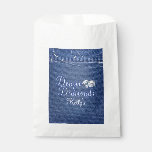 Denim and Diamonds Party  Custom Party Bags