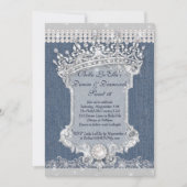 Denim and Diamonds Party Invitations (Front)