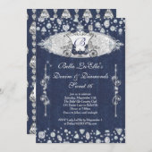 Denim and Diamonds Party Invitations (Front/Back)
