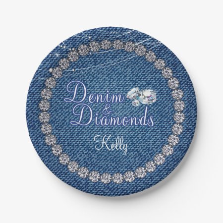 Denim And Diamonds Party  Plates
