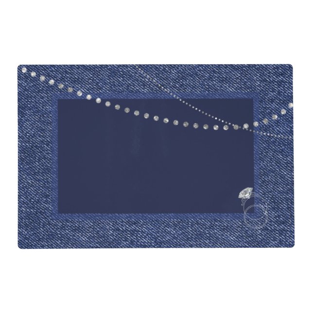 Denim and diamonds  placemat (Front)