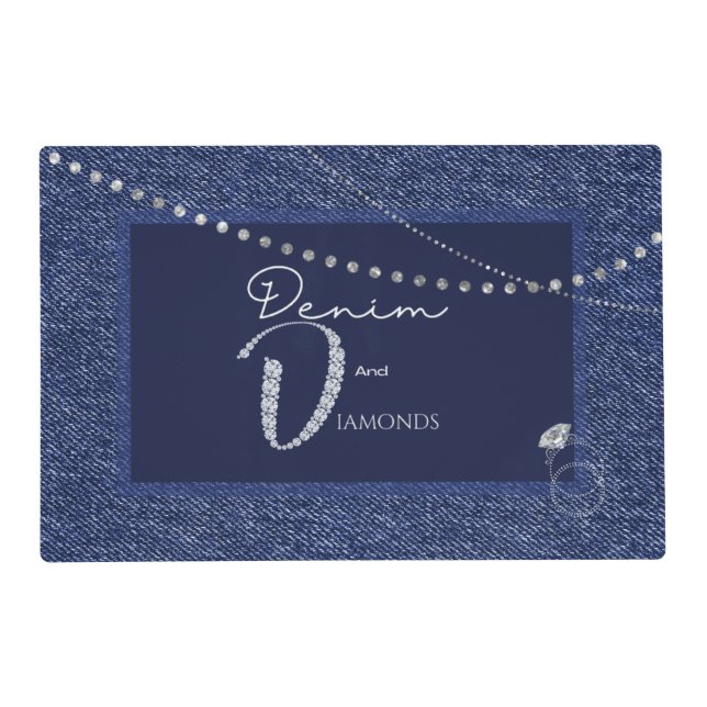 Denim and diamonds  placemat (Front)