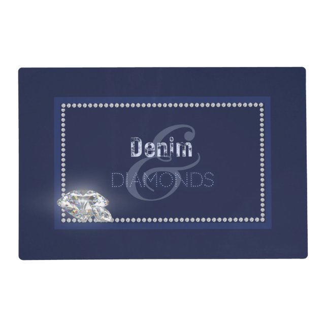 Denim and diamonds  placemat (Front)