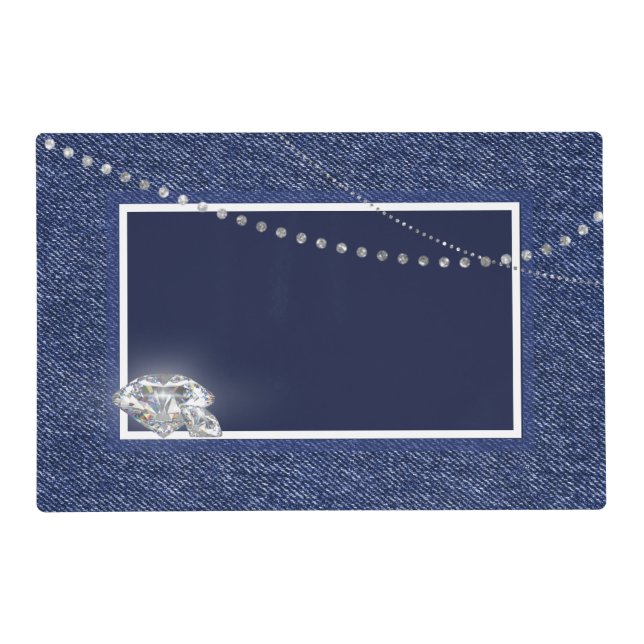 Denim and diamonds  placemat (Front)