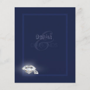 Denim and diamonds stationary paper.