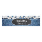 Denim and Diamonds Water Bottle Labels