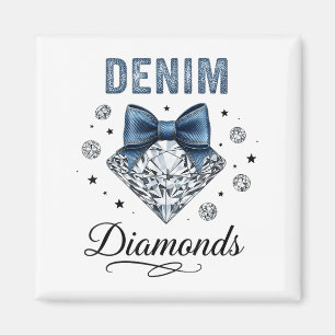 Denim And Diamonds Western Graphic Tee For Girls W Magnet