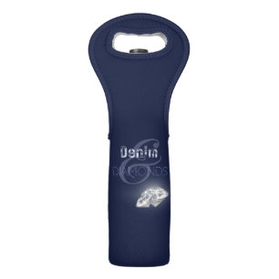 Denim and diamonds wine gift bag