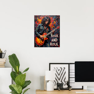 Denim and Guitar Poster