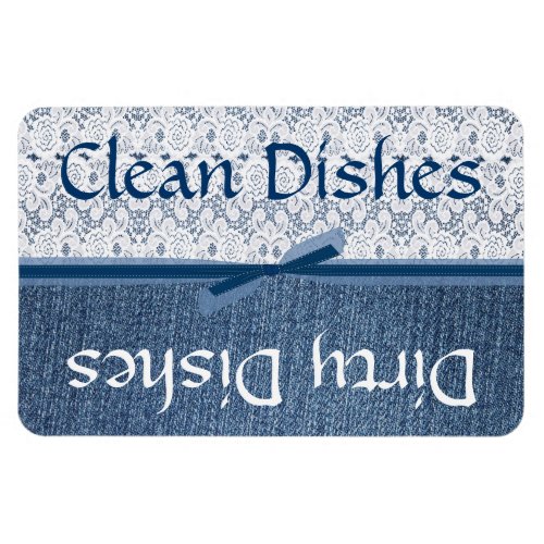 Denim and Lace Dishwasher Magnet