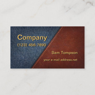 Denim and Leather Business Card