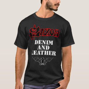 Denim And Leather By Saxon - Old School Heavy Met T-Shirt