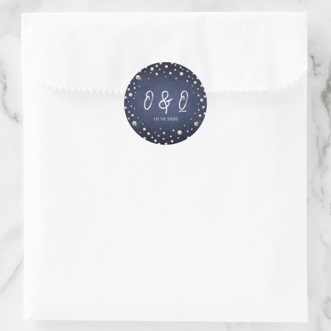 Denim and Pearls Sticker (Bag)